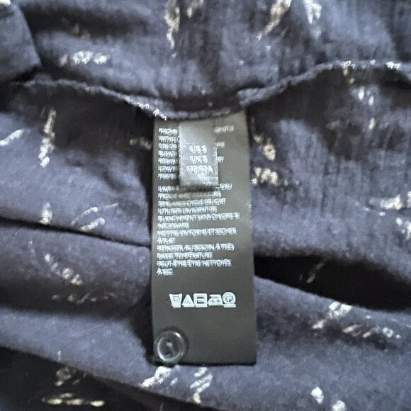 Anthropologie Maeve Winona Babydoll Tunic Top Black White Cotton 3/4 Sleeve Sz S - Picture 13 of 14